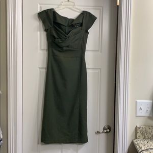 Green Houndstooth Dress